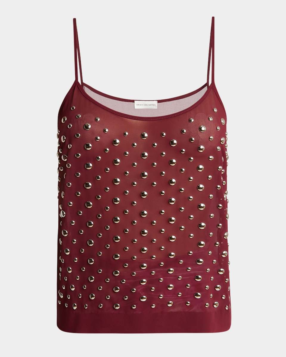 Calipso Studded Sheer Cami Top